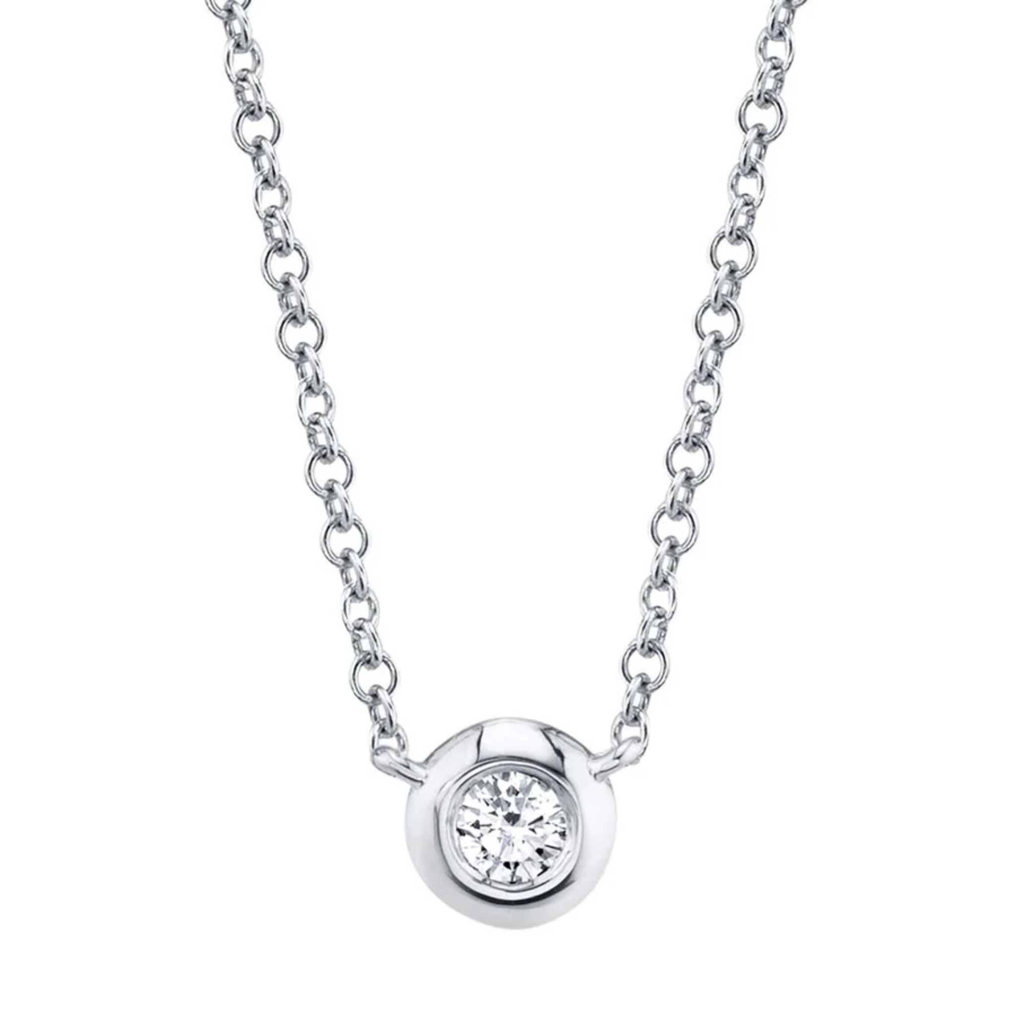 Petite Diamond Bezel Necklace