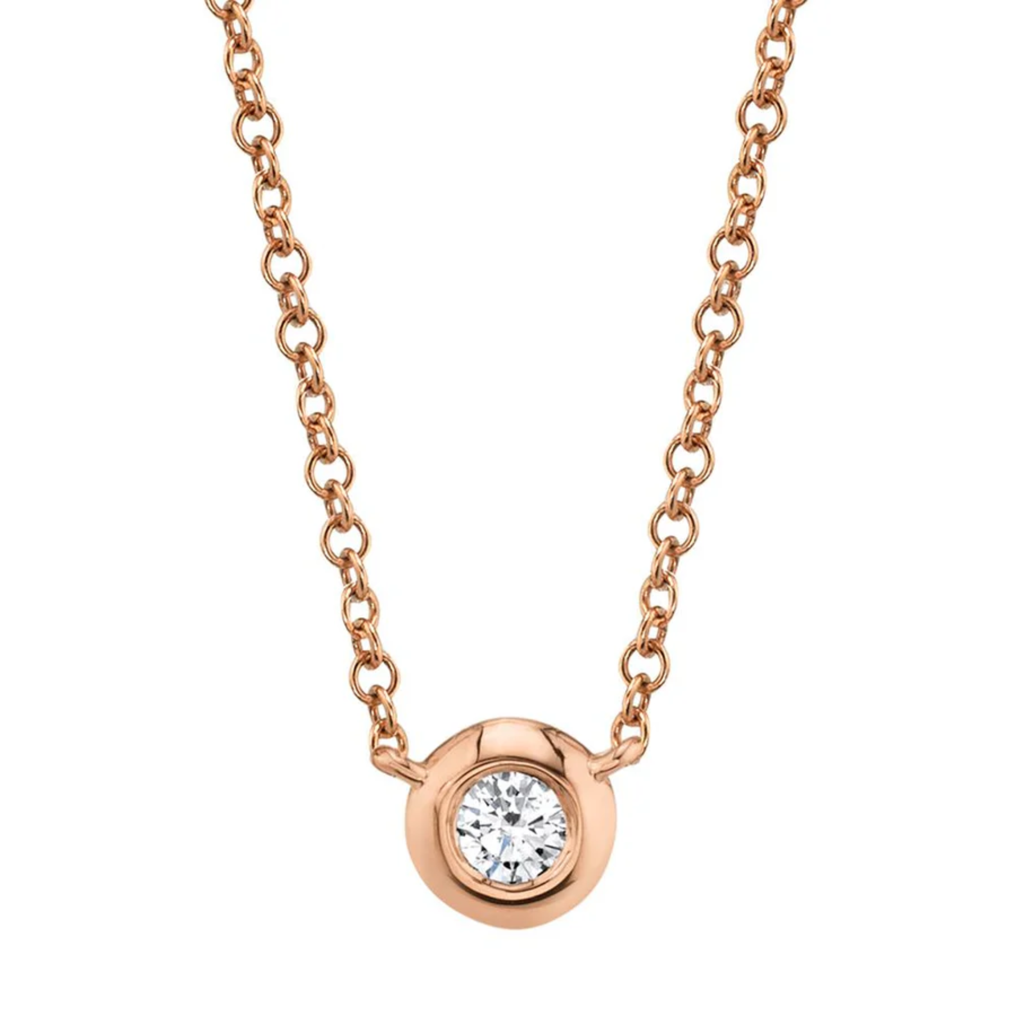 Petite Diamond Bezel Necklace