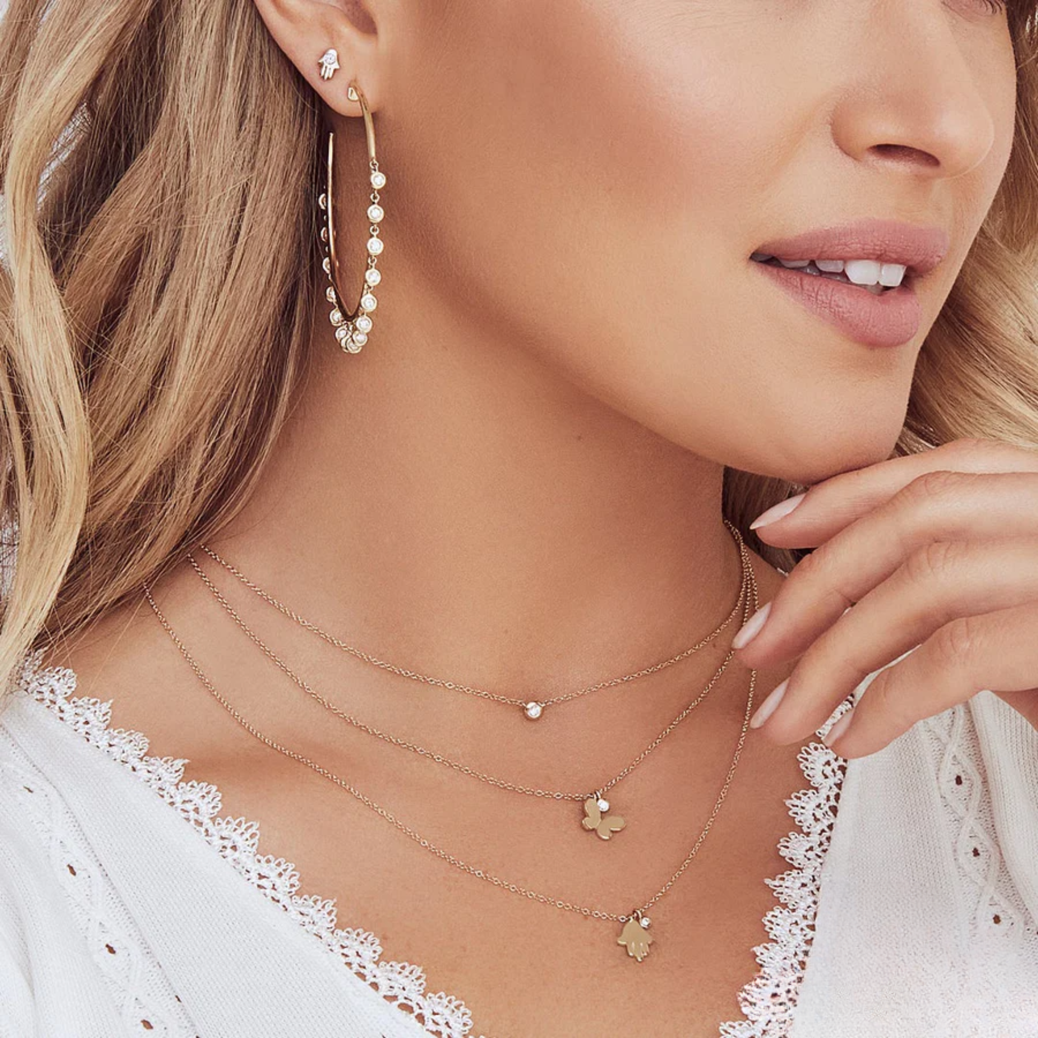 Petite Diamond Bezel Necklace
