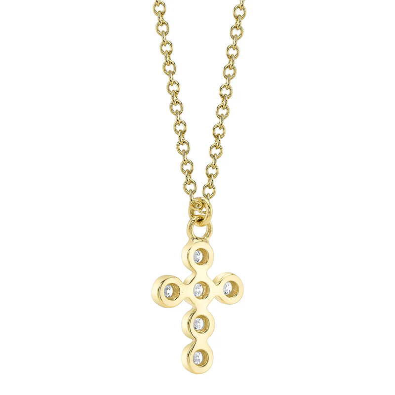 Bezel Cross Necklace