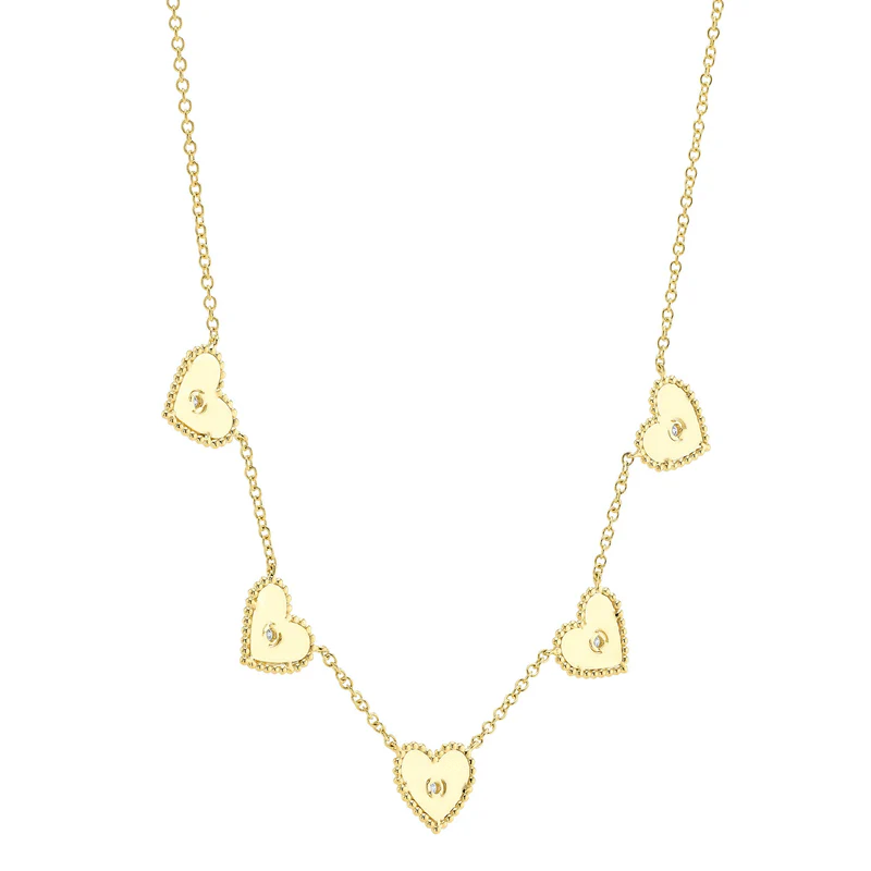 Ribbed Heart Necklace