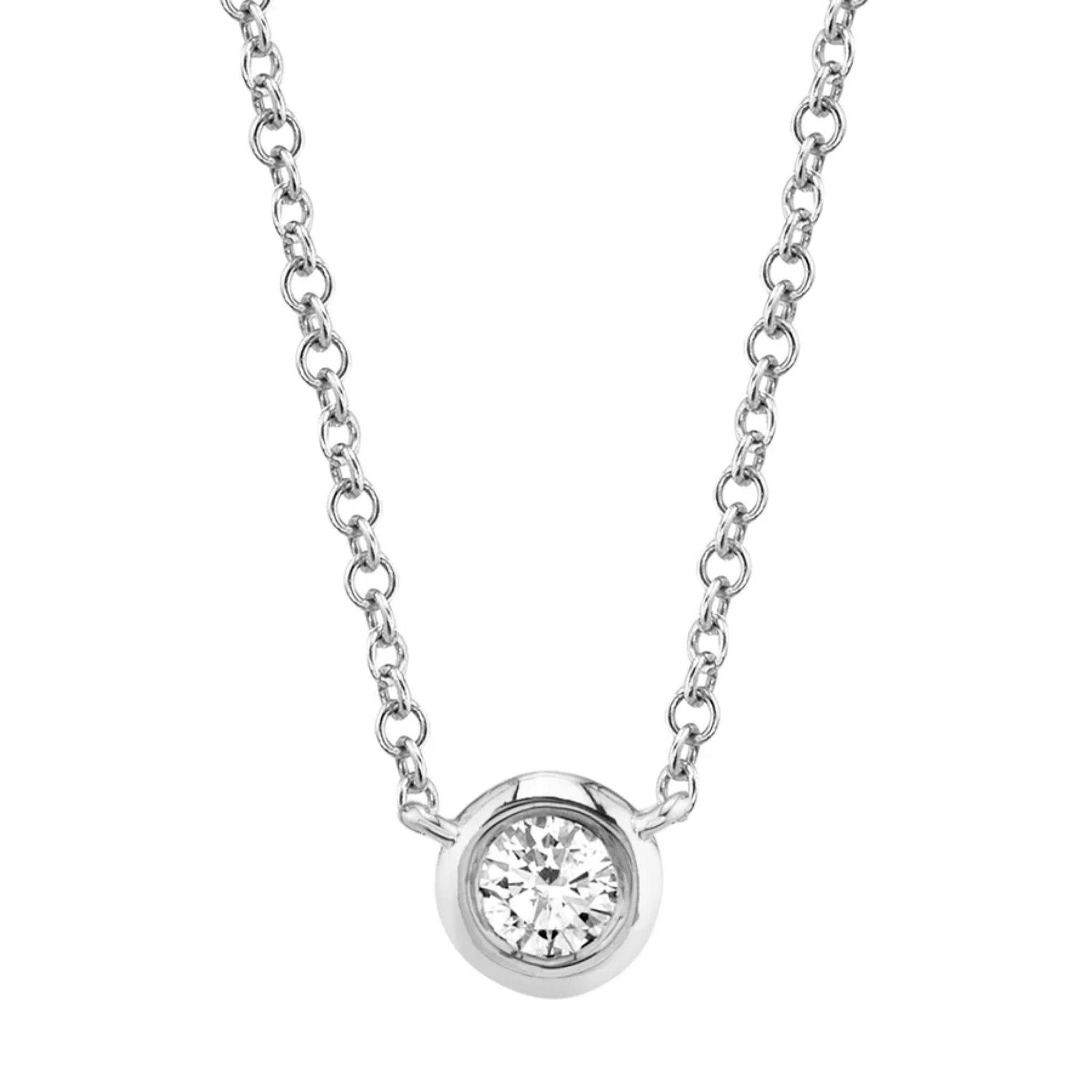 Bold Diamond Bezel Necklace