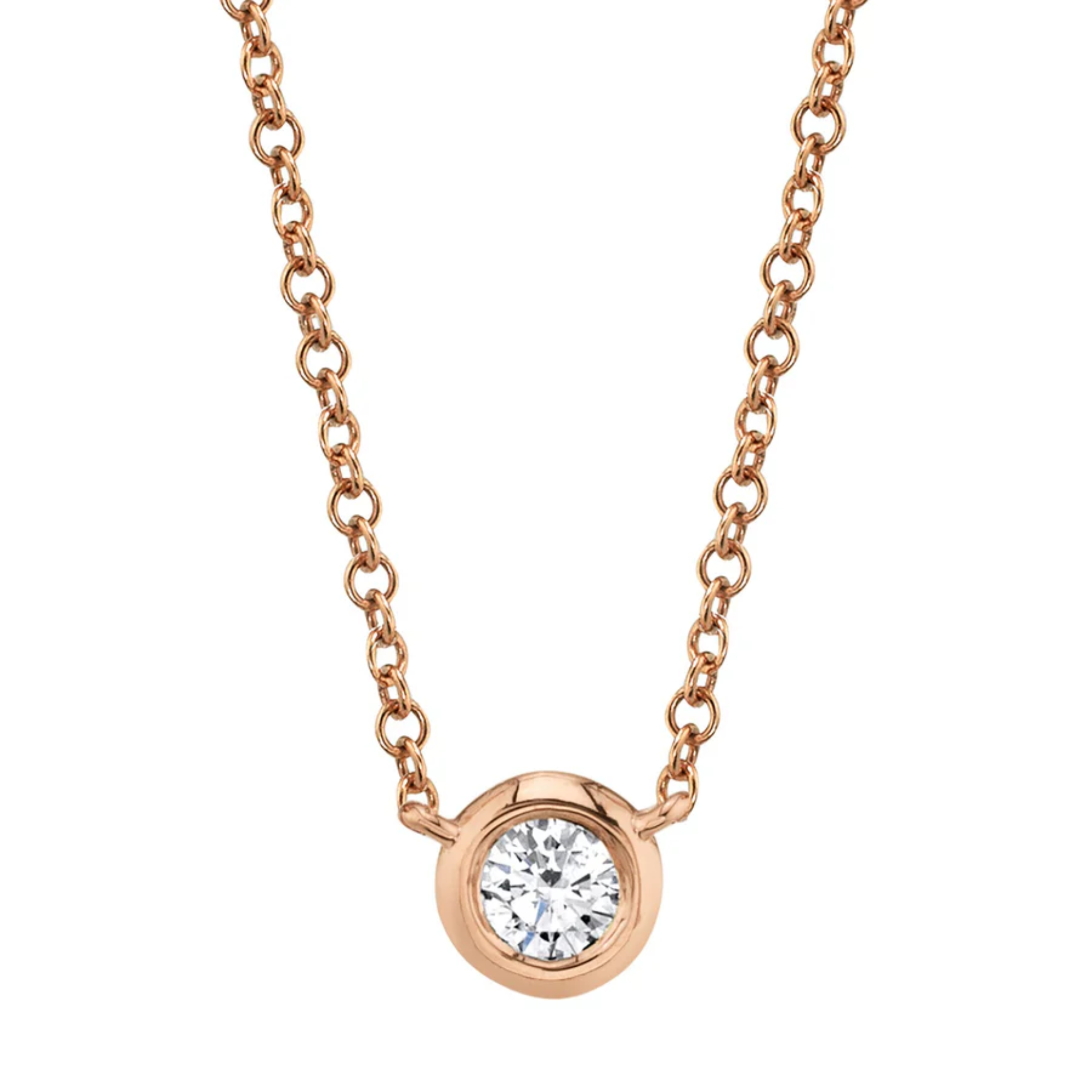 Bold Diamond Bezel Necklace
