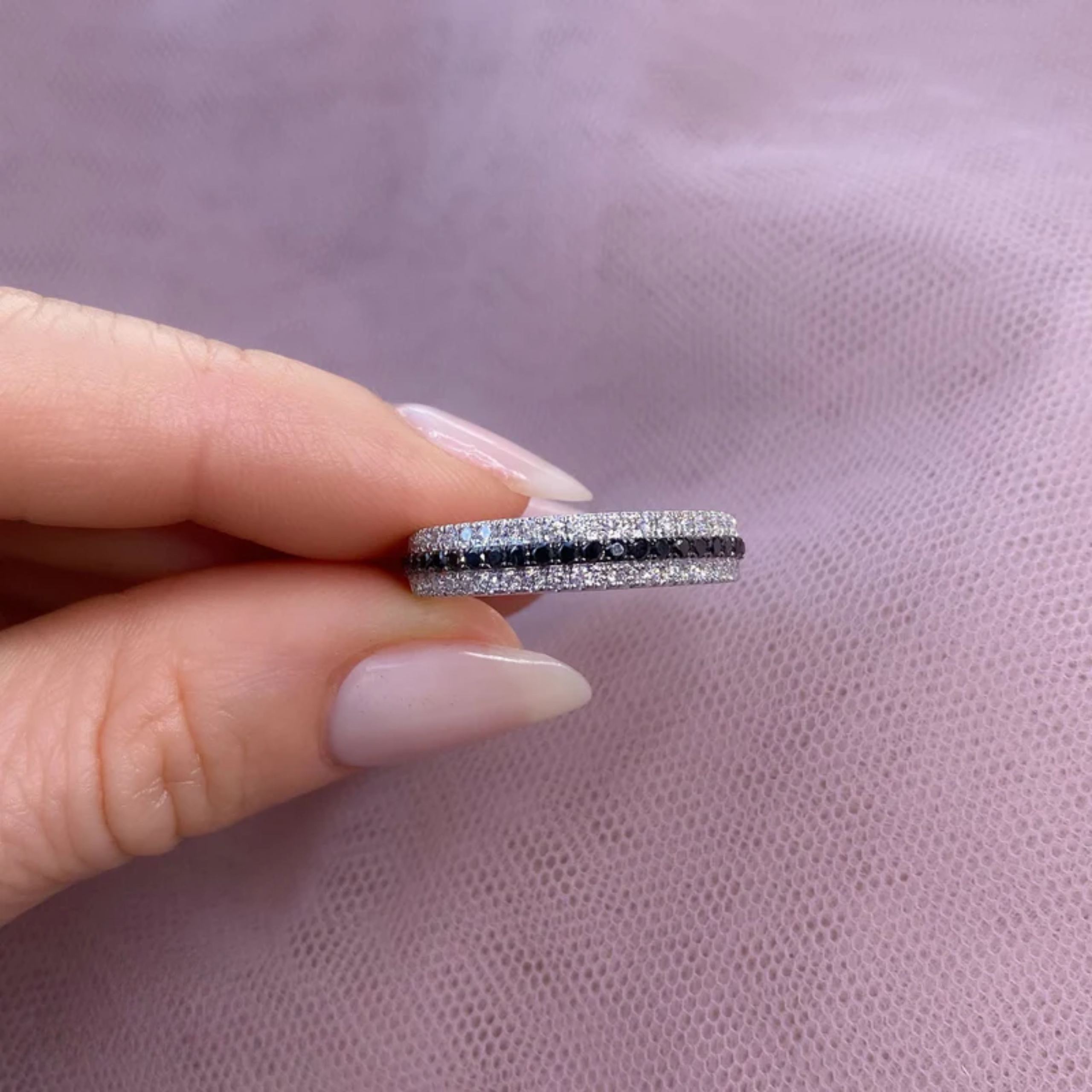 Black & White Diamond Band