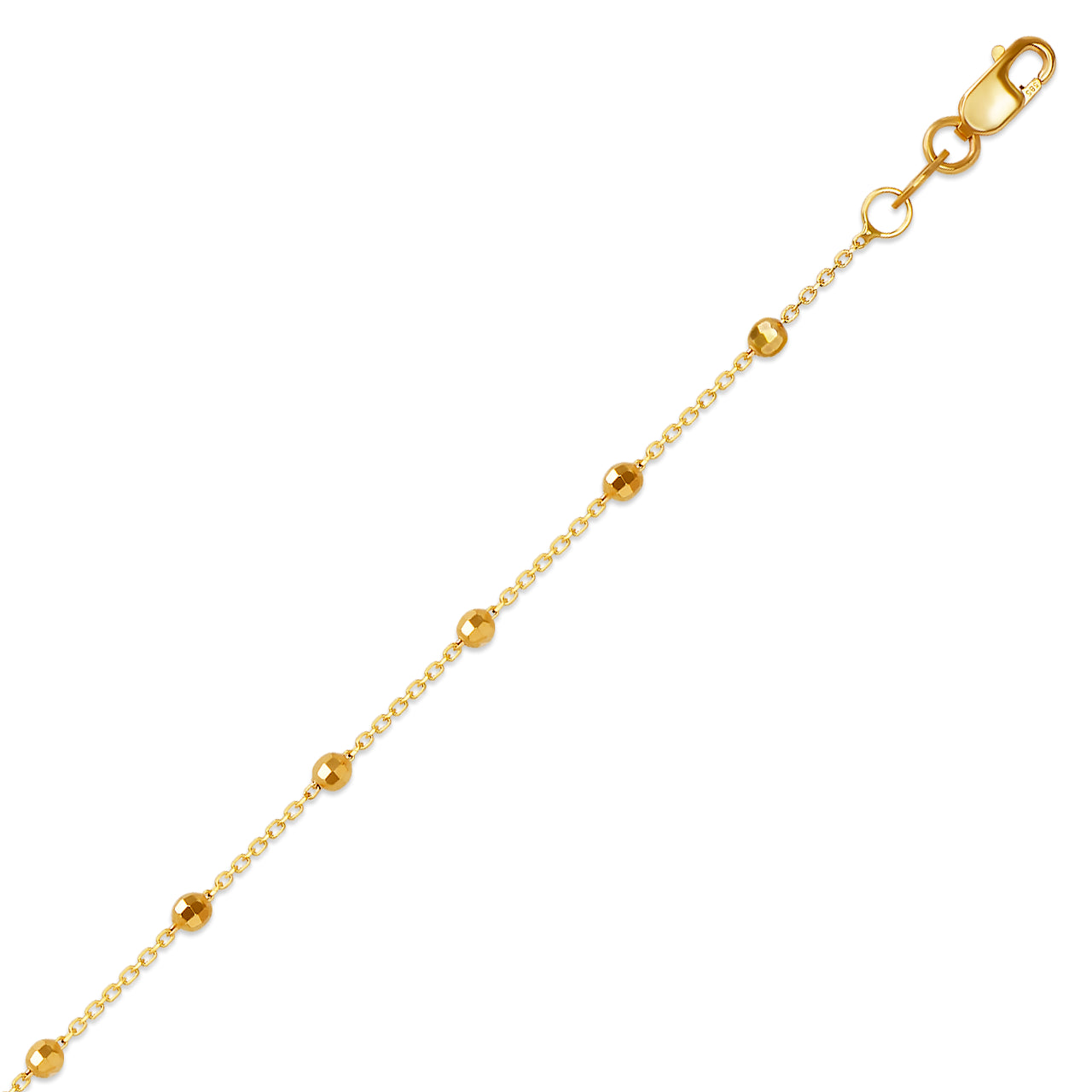 Diamond Cut Ball Bracelet solid 14K gold jewelry