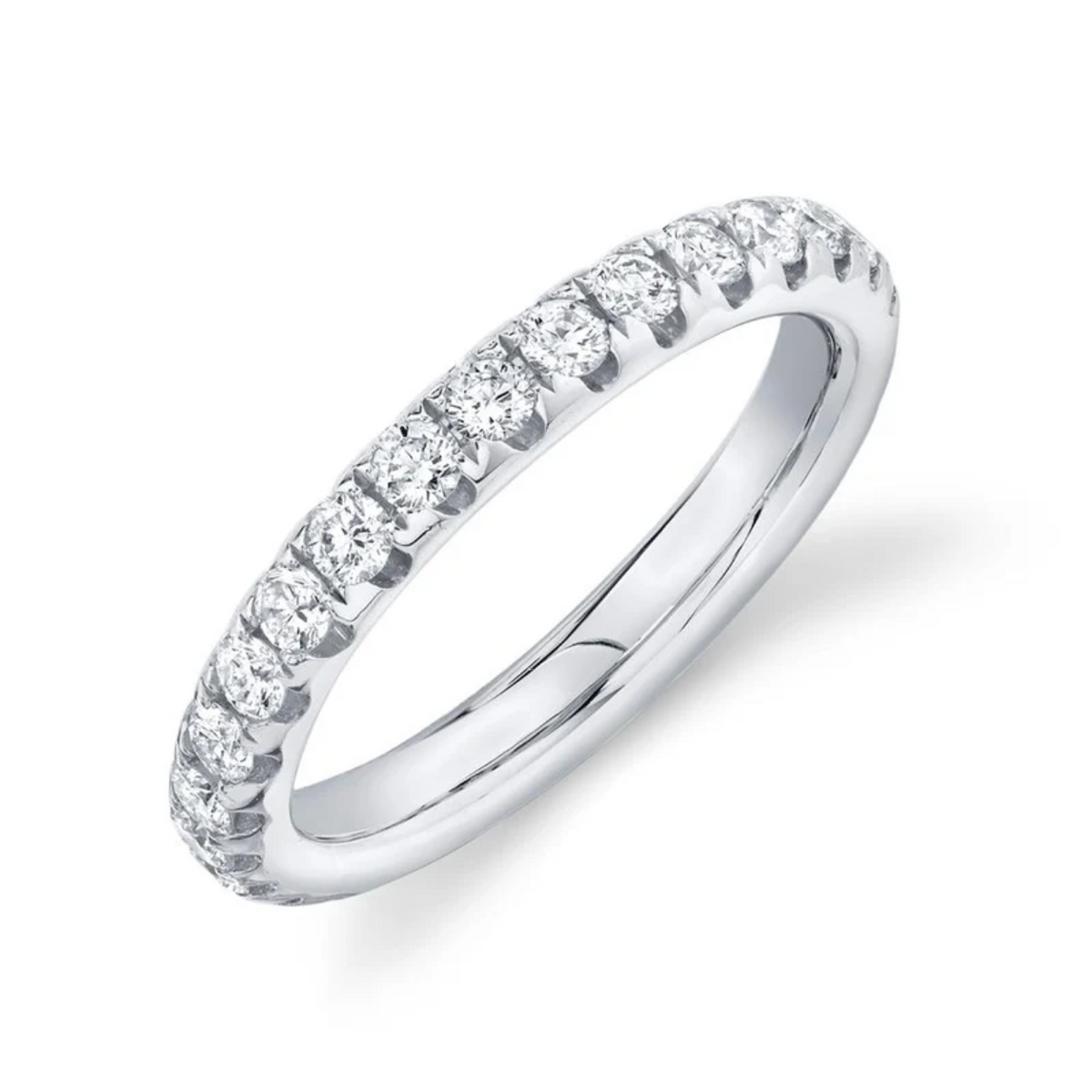 14K White Gold Diamond Eternity Band