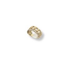 Load image into Gallery viewer, 14K Gold Cuban Ring with Diamond Layer
