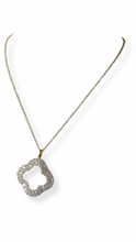 Load image into Gallery viewer, 14KT Yellow Gold Diamond Covered Clover Necklace
