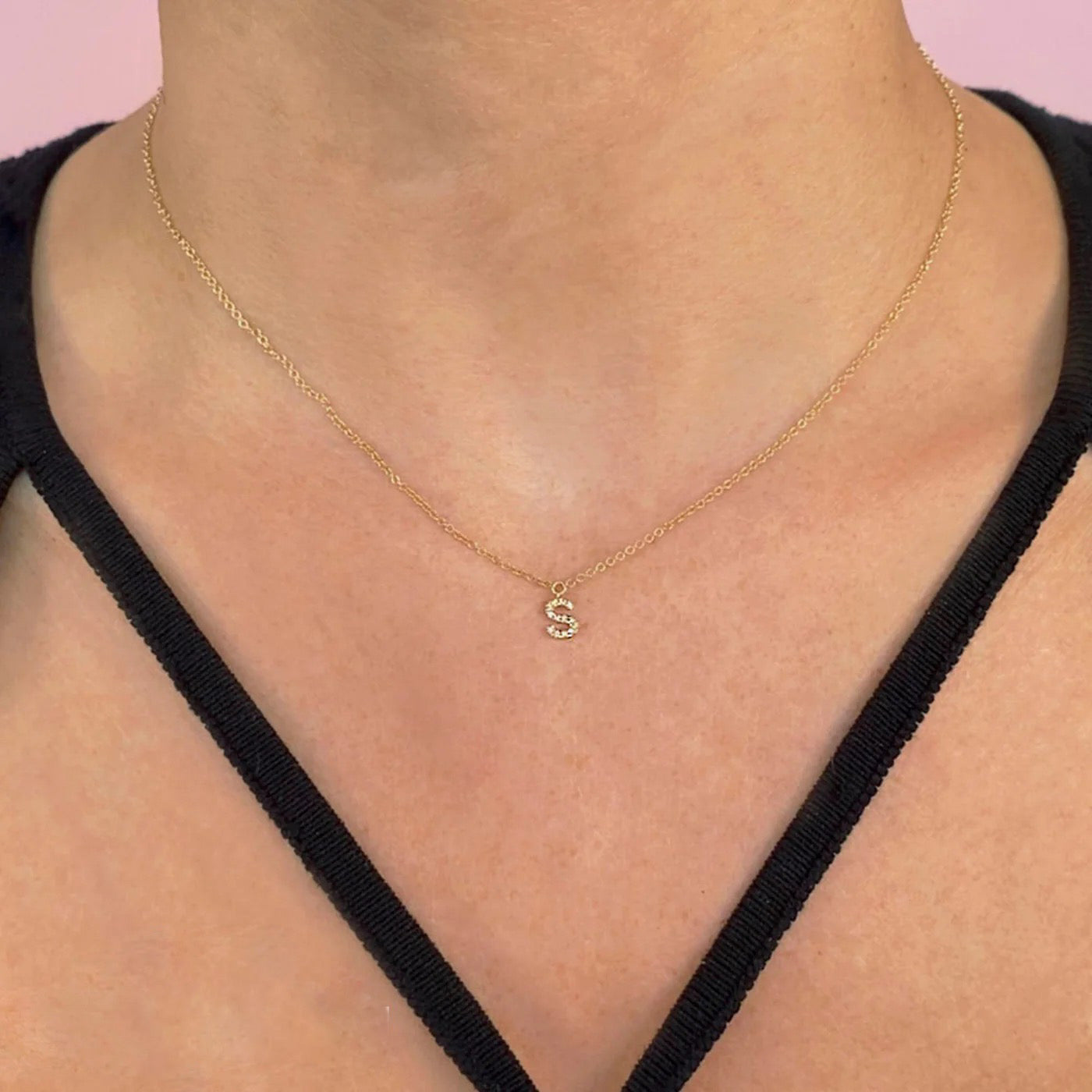 Diamond Initial Necklace | Necklaces in 14K Gold = Nancy's Jewelry
