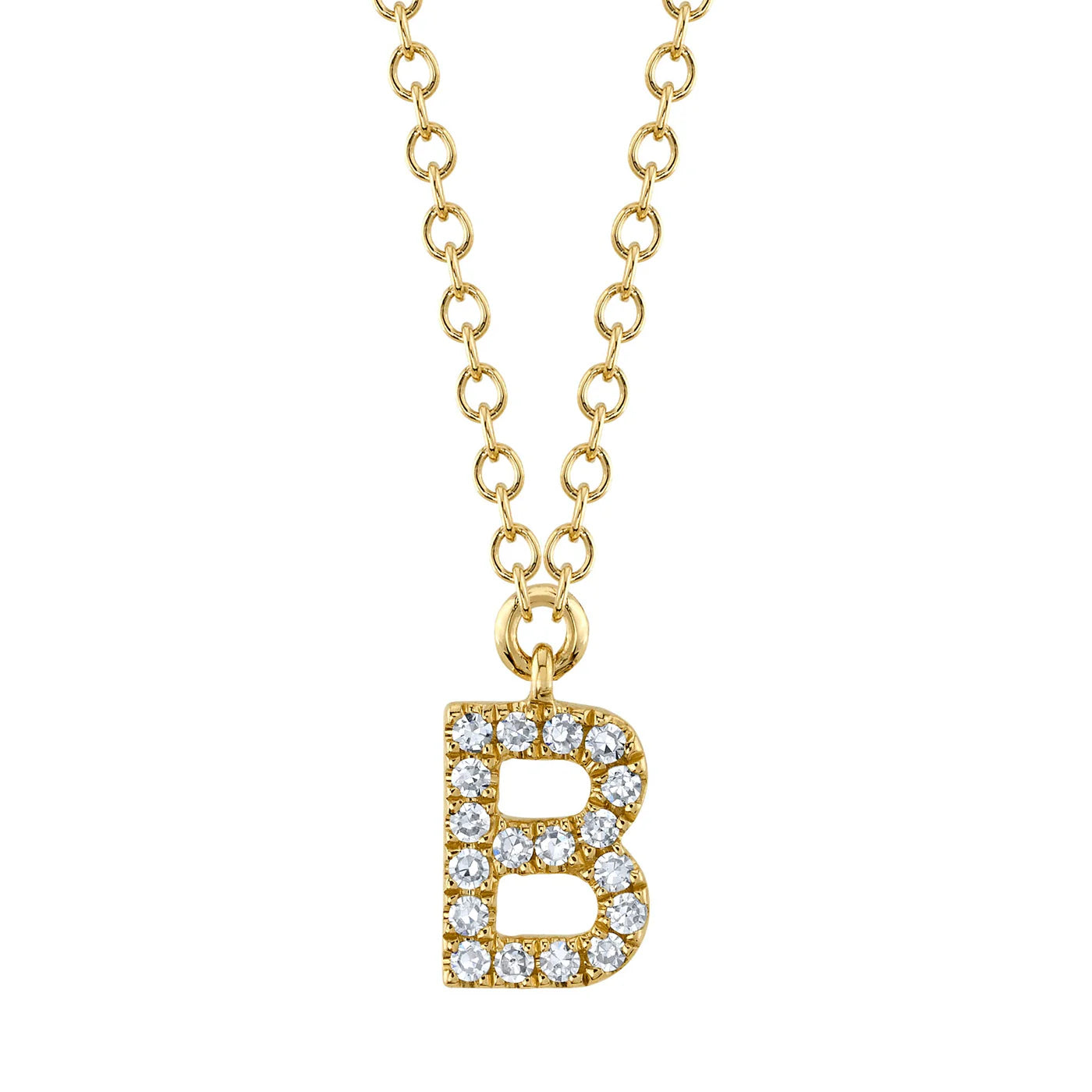 Diamond Initial Necklace