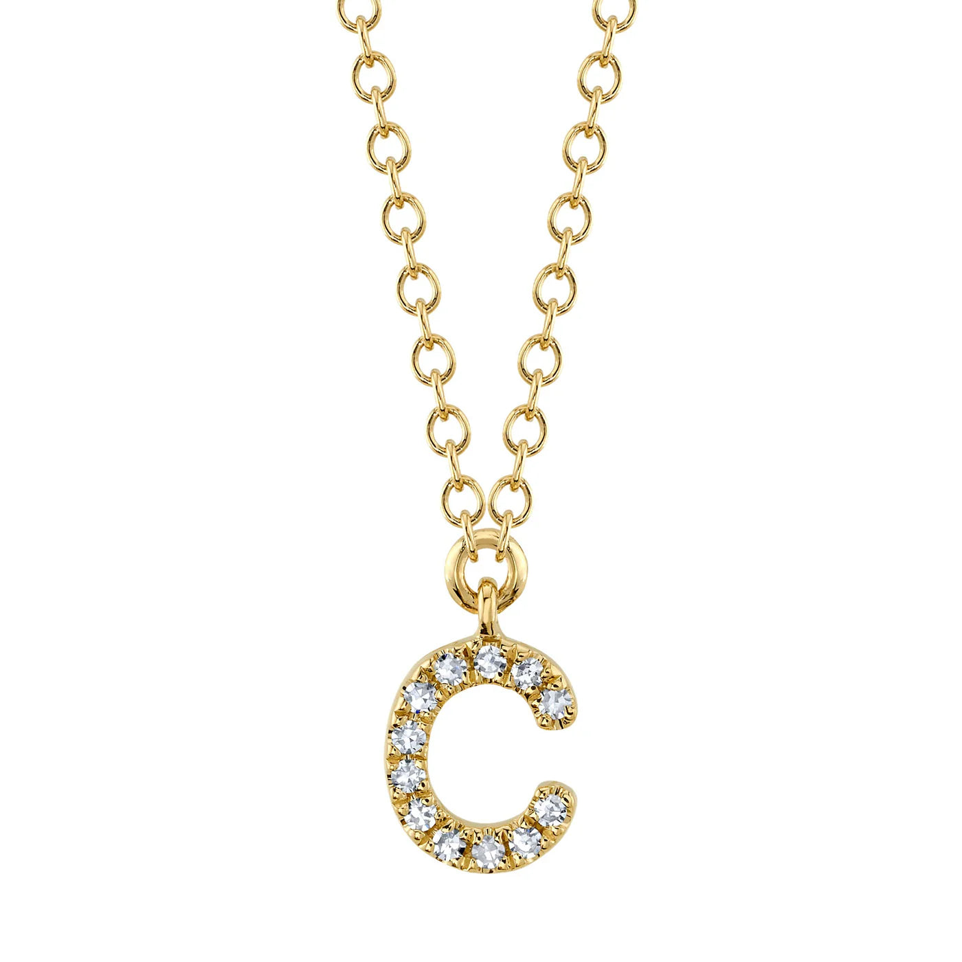 Diamond Initial Necklace