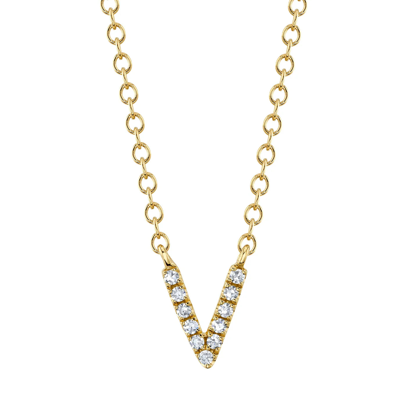 Diamond Initial Necklace