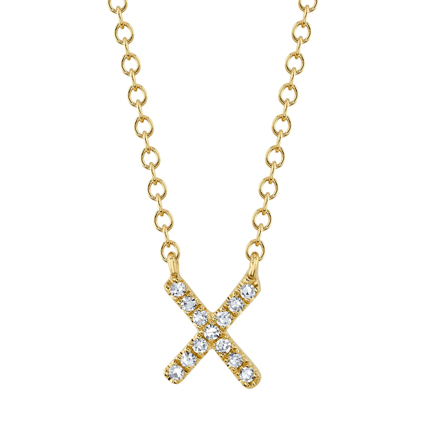 Diamond Initial Necklace