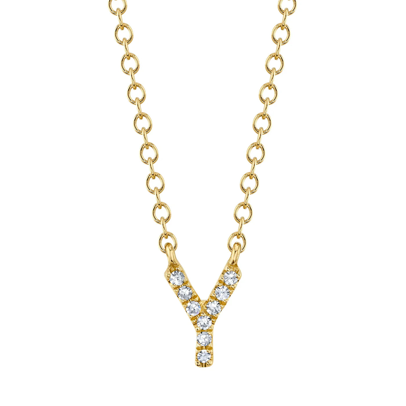 Diamond Initial Necklace
