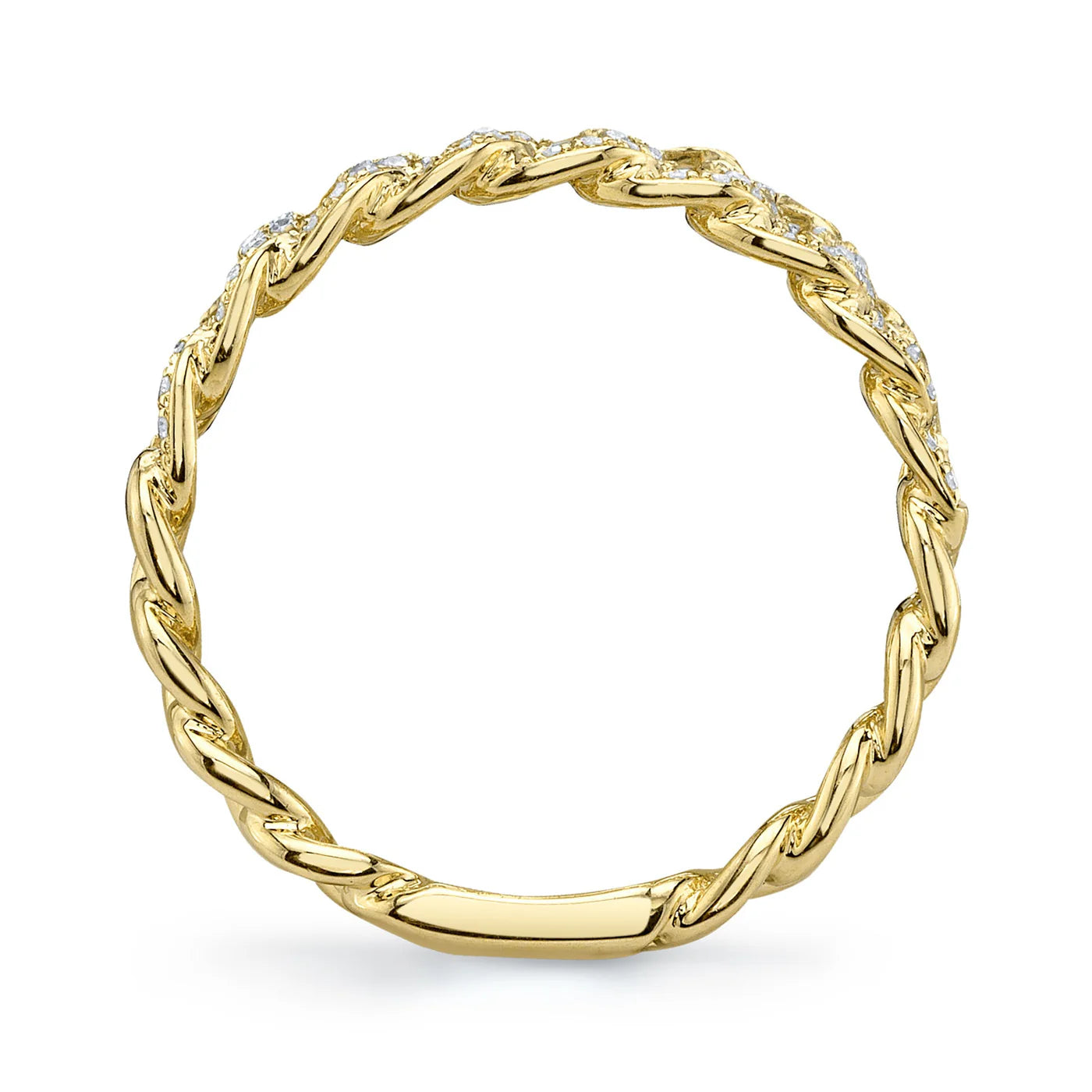 0.41CT Diamond Link Ring