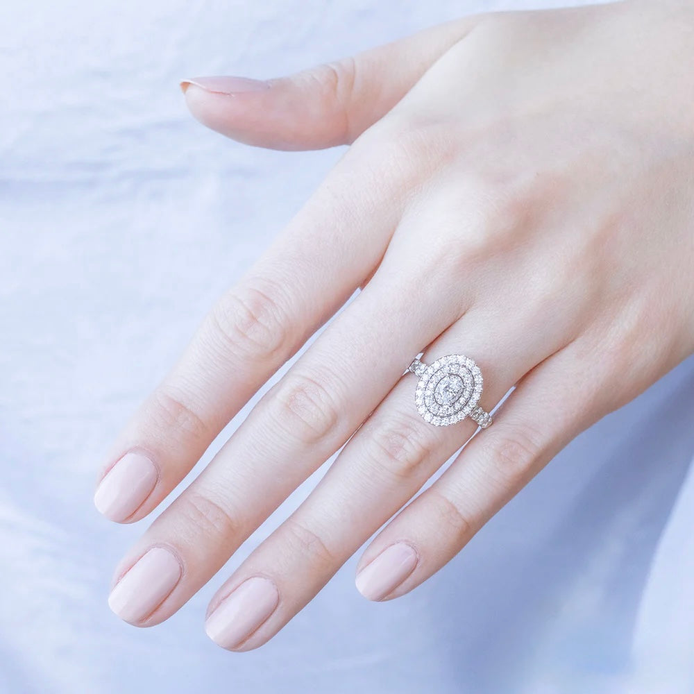 1.50CT Oval Diamond Engagement Ring | Rings in 14K Gold = Nancy's Jewelry