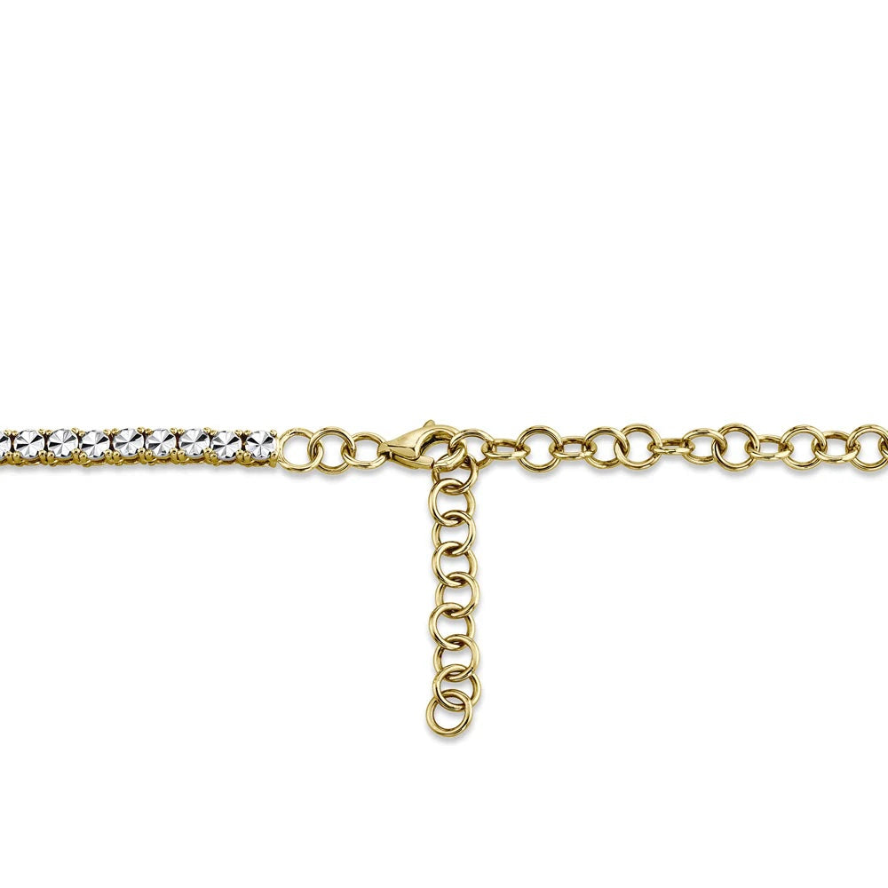0.95CT Diamond Tennis Necklace in solid 14k gold – handcrafted by Nancy's Jewelry
