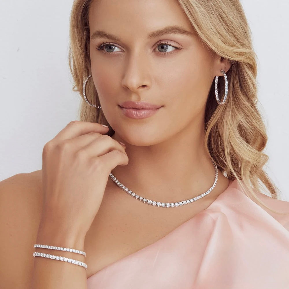 4.39CT Diamond Tennis Necklace | Necklaces in 14K Gold = Nancy's Jewelry