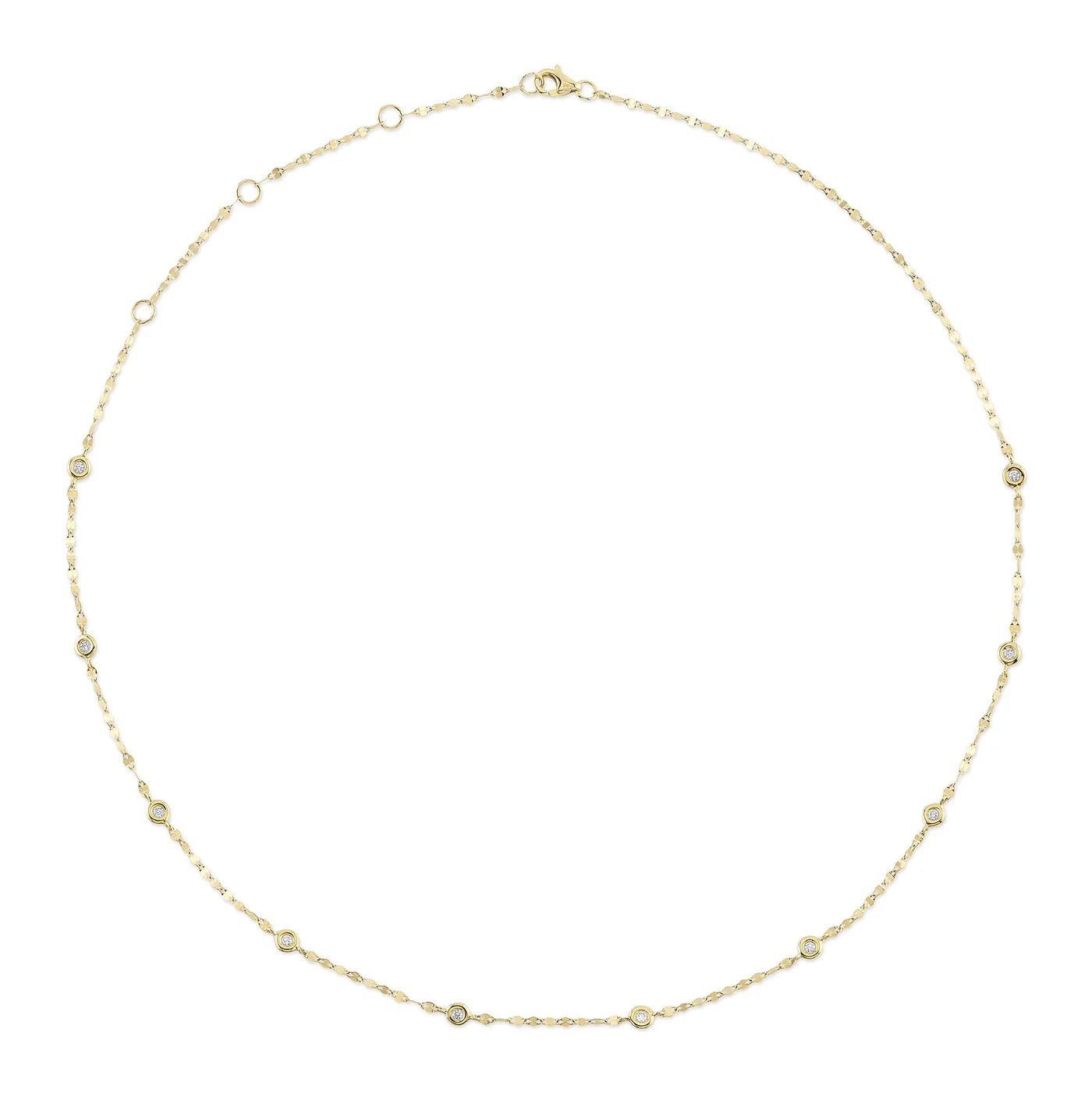 0.20CT Diamonds By The Yard Sparkle Chain Necklace | Necklaces in 14K Gold = Nancy's Jewelry