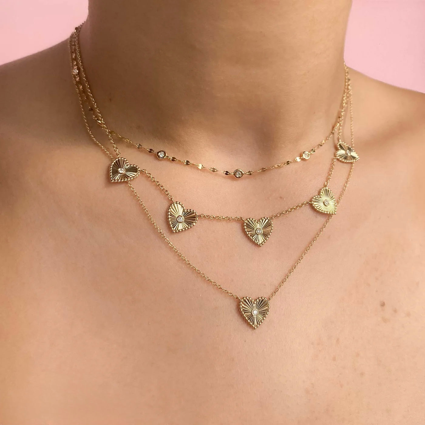 0.20CT Diamonds By The Yard Sparkle Chain Necklace | Necklaces in 14K Gold = Nancy's Jewelry