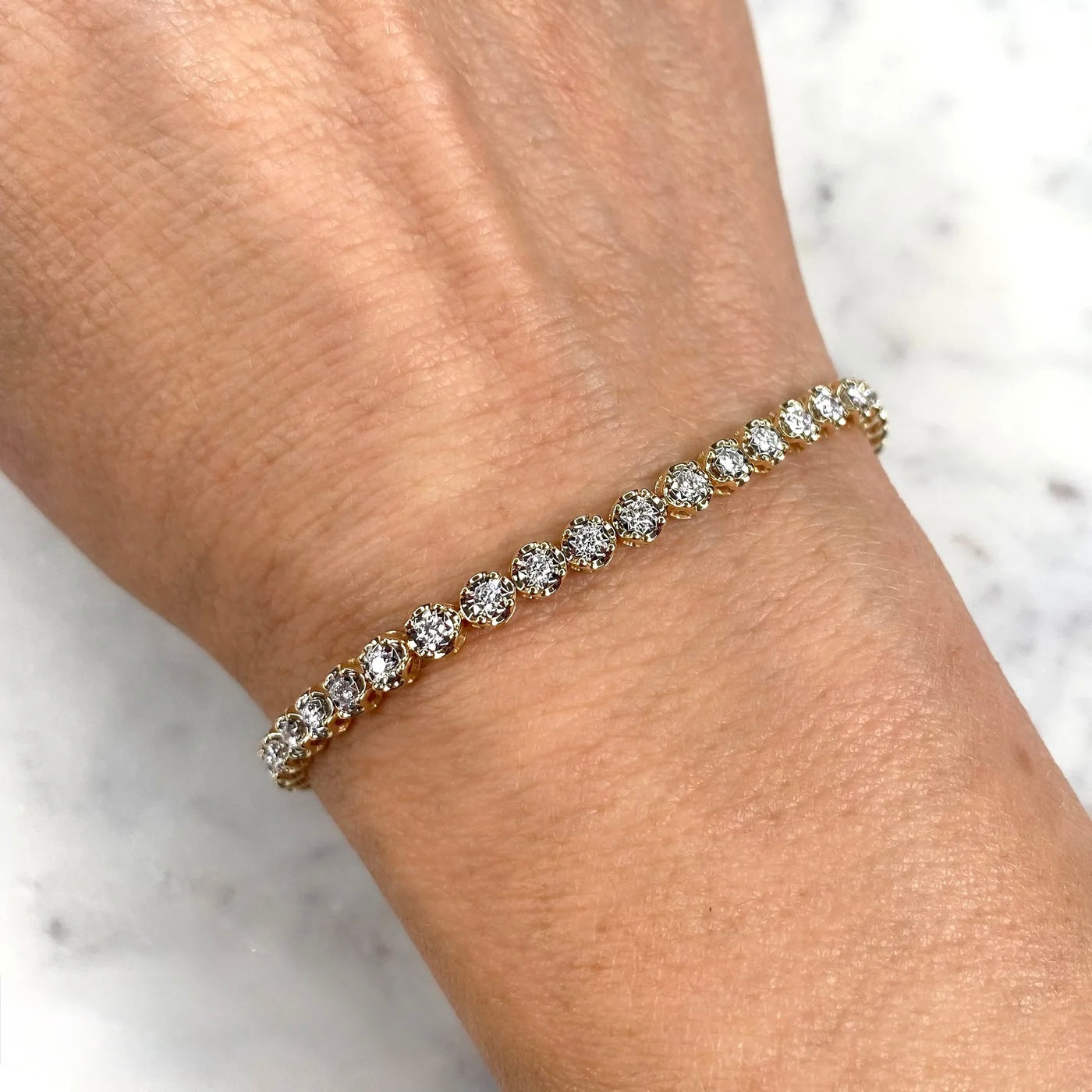 1.10CT Diamond Tennis Bracelet | Bracelets in 14K Gold = Nancy's Jewelry