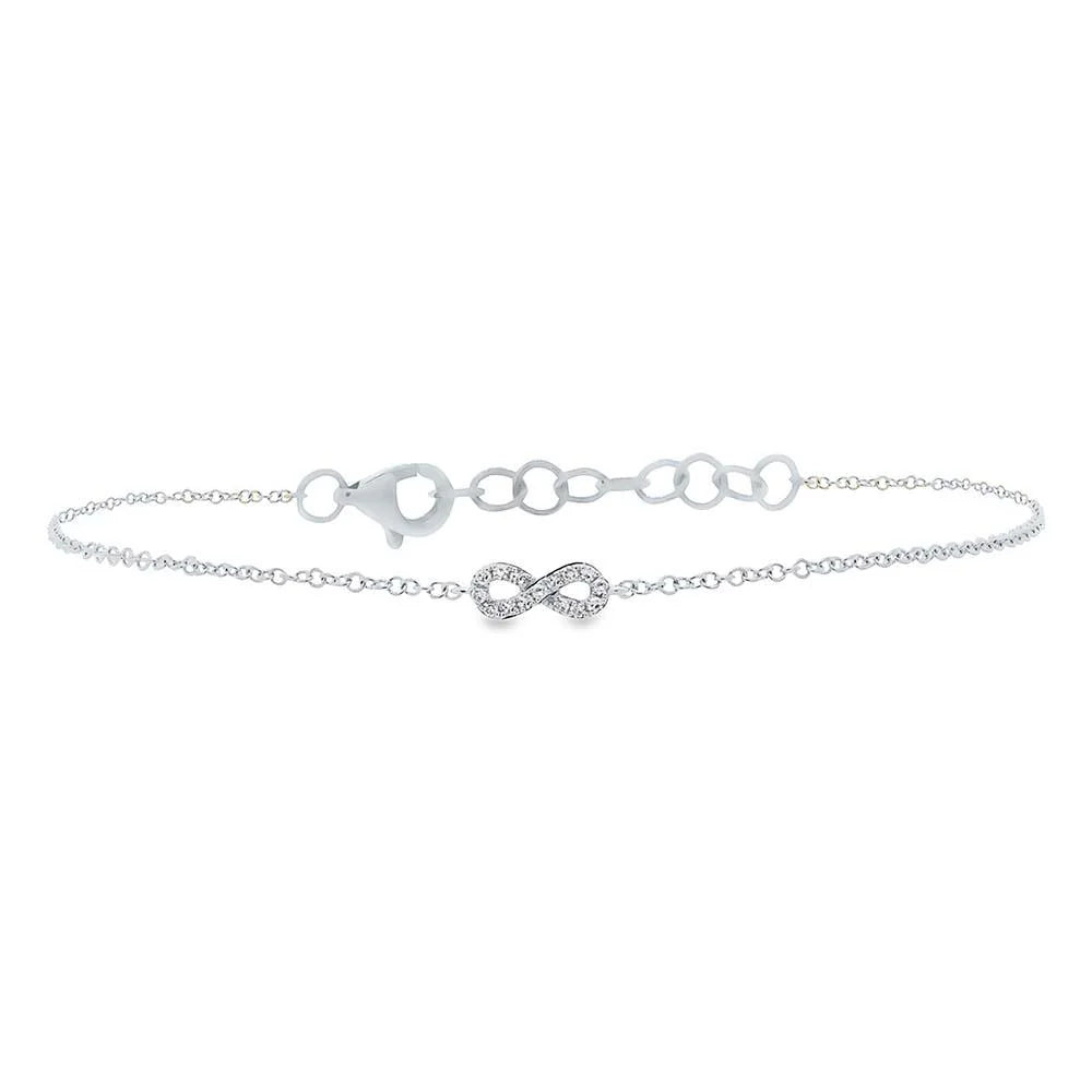 0.04CT Diamond Infinity Bracelet
