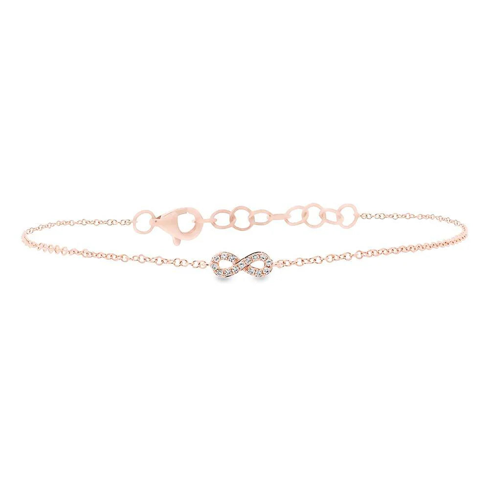 0.04CT Diamond Infinity Bracelet