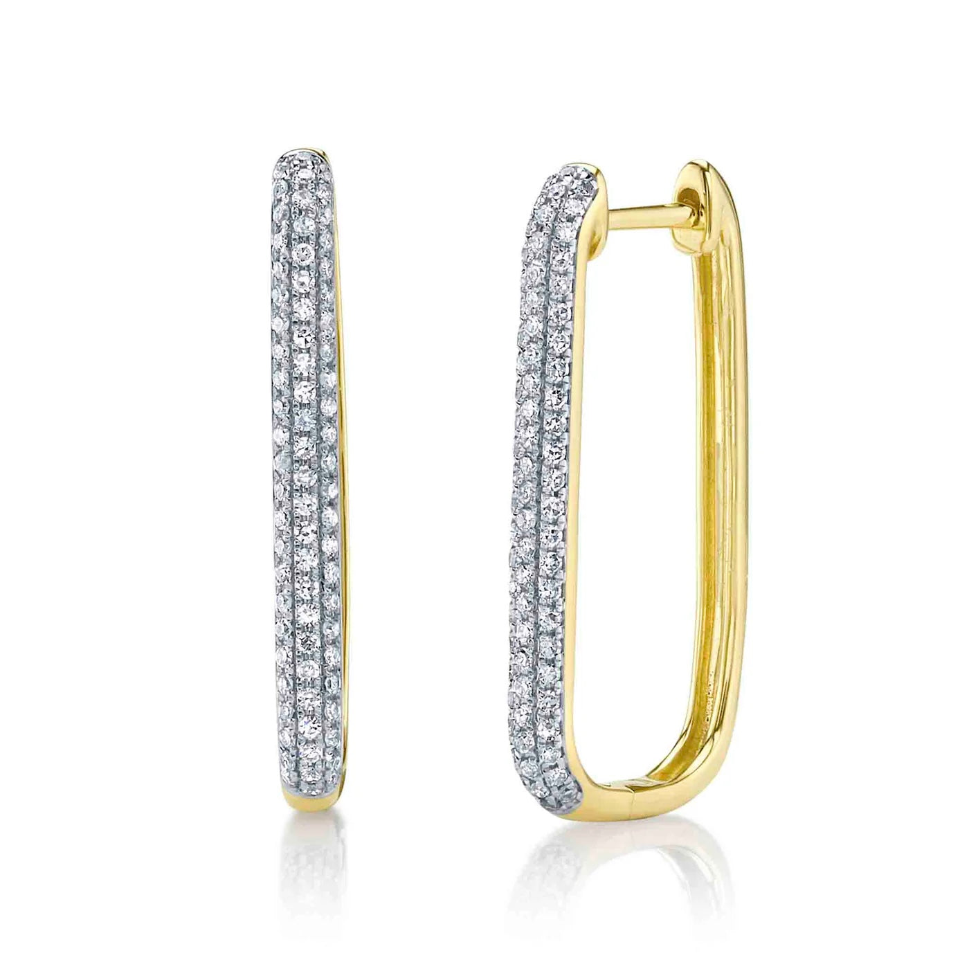 Bold Diamond Oval Hoops