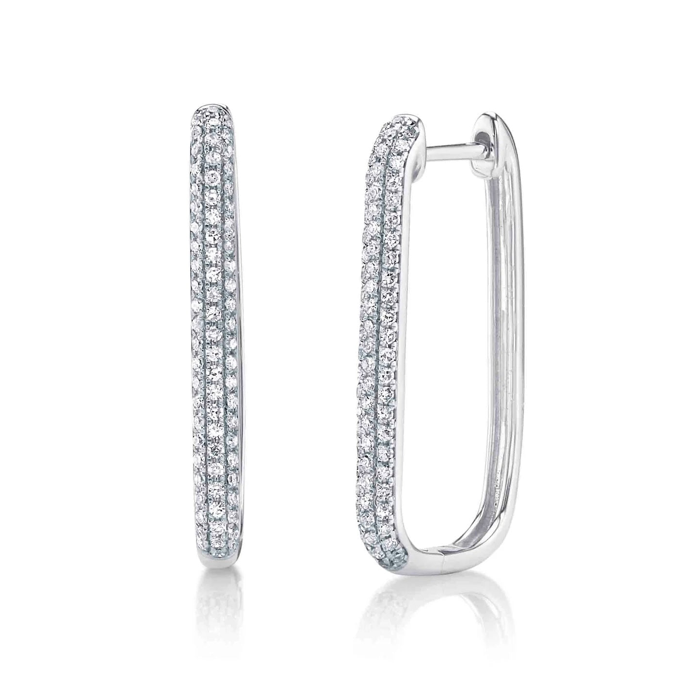 Bold Diamond Oval Hoops