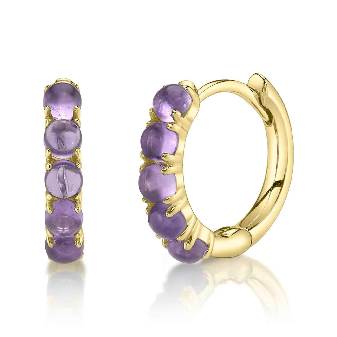 Amethyst Huggie Earring