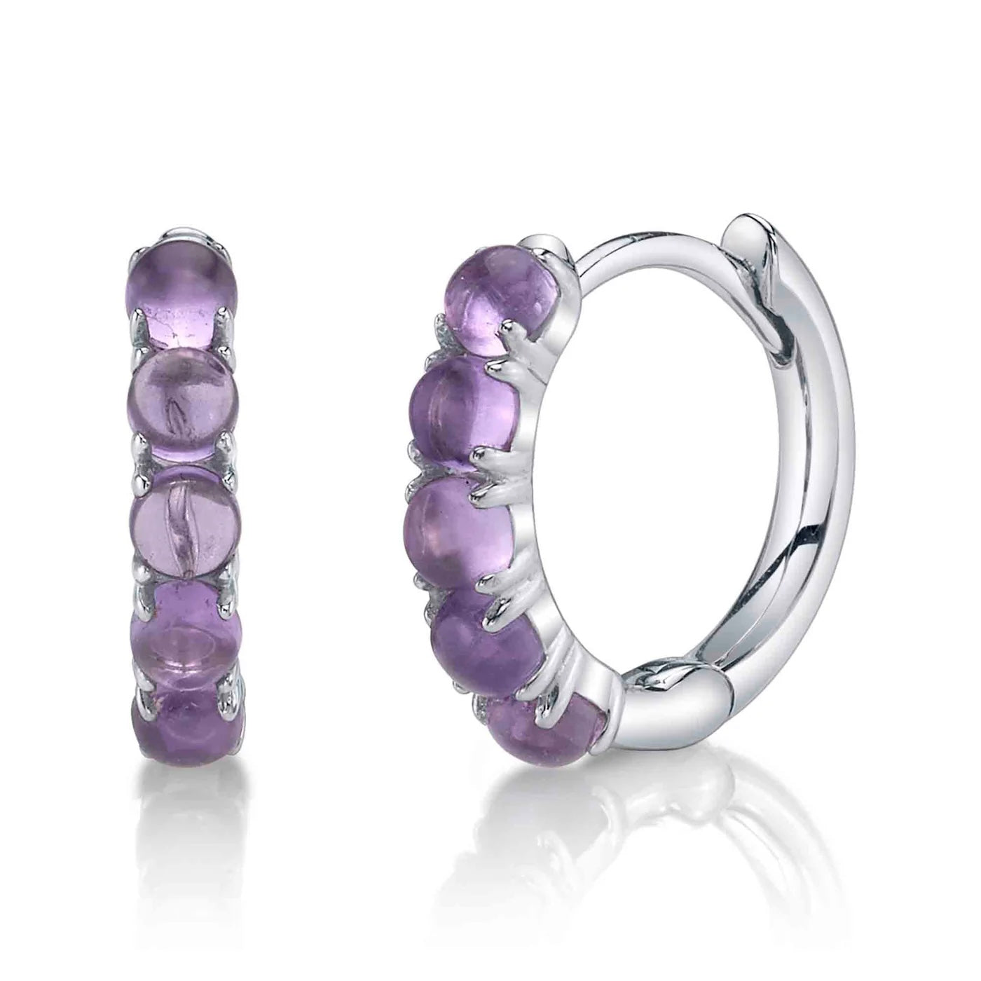 Amethyst Huggie Earring