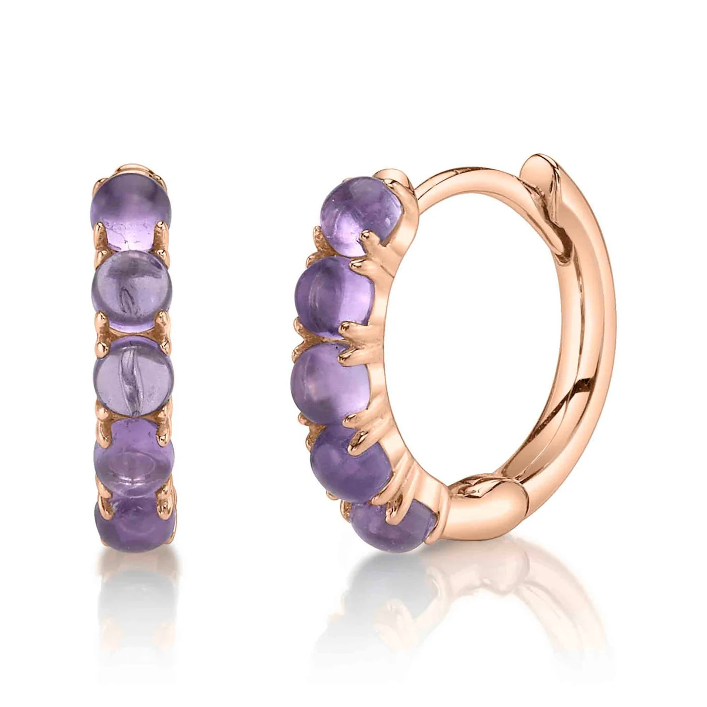 Amethyst Huggie Earring