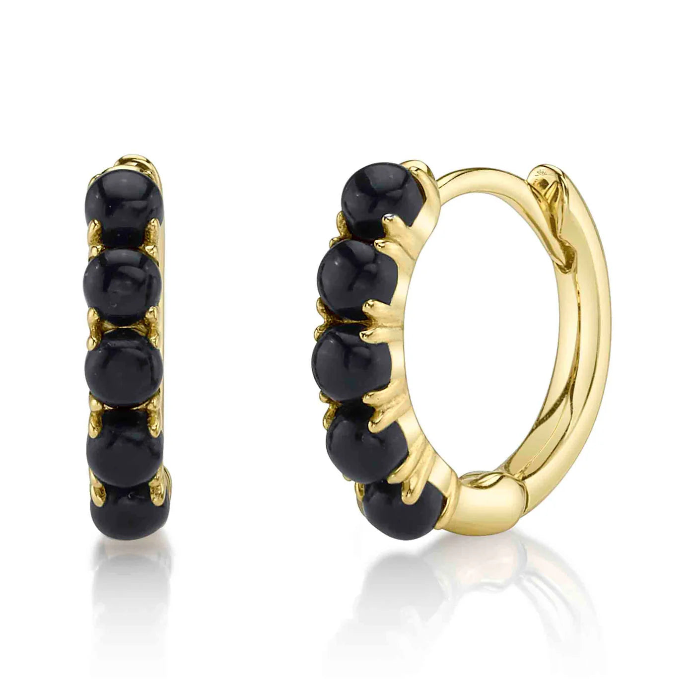 Black Onyx Huggie Earring