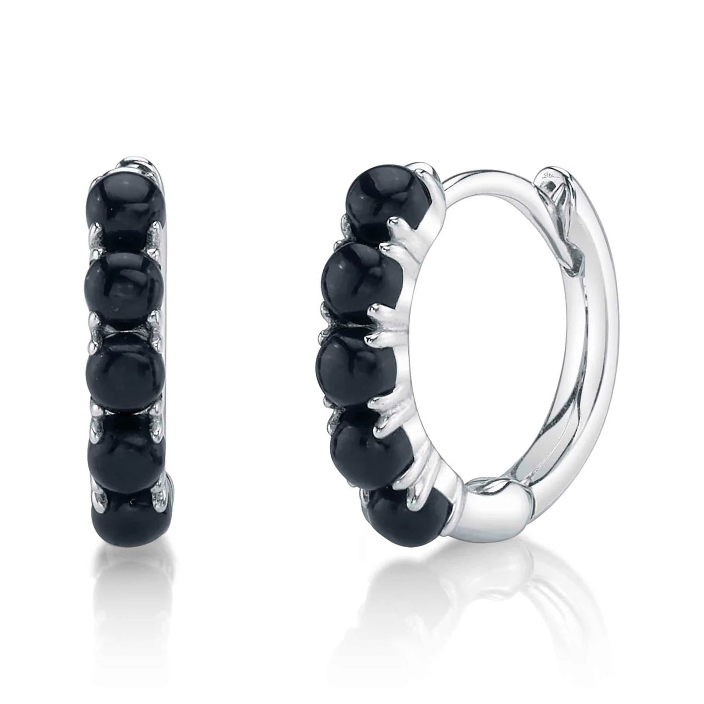 Black Onyx Huggie Earring