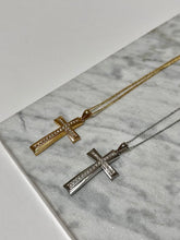 Load image into Gallery viewer, 14KT Yellow &amp; White Gold Diamond Cross
