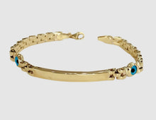Load image into Gallery viewer, 14Kt Yellow Gold Baby Eye ID Bracelet
