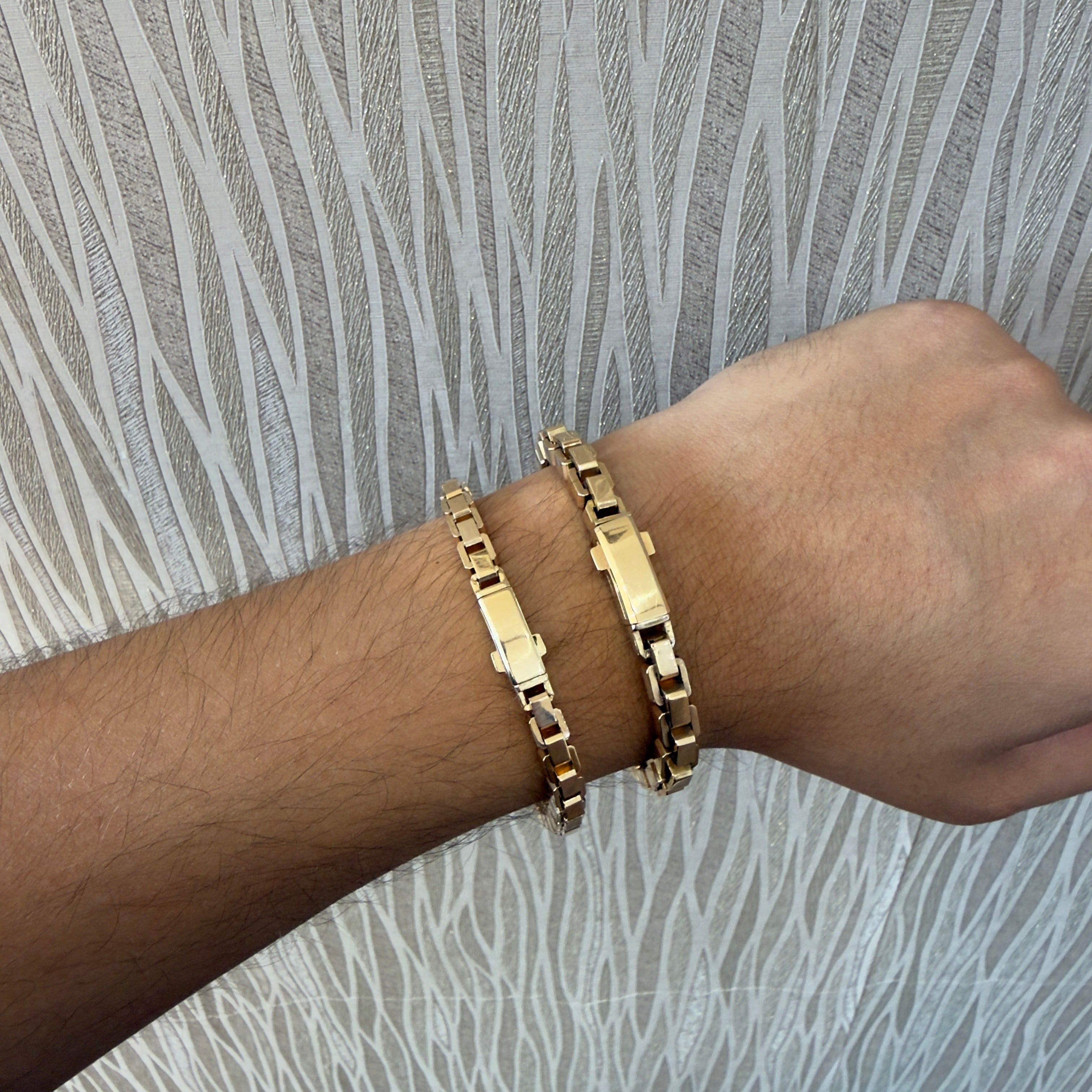 Box Bracelet solid 14K gold jewelry