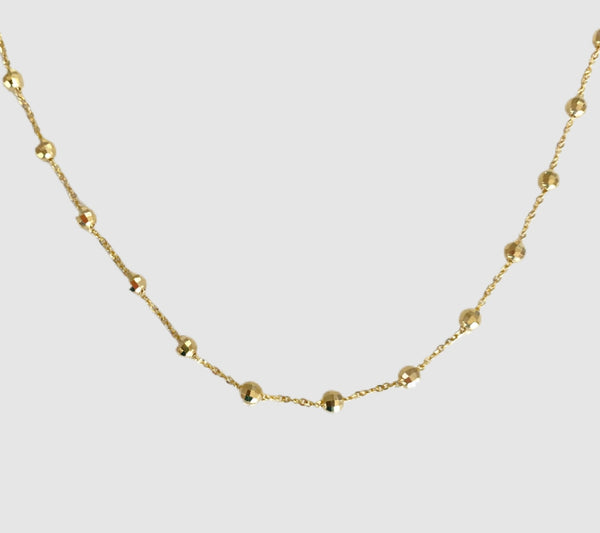 14Kt Yellow Gold Large Ball Necklace
