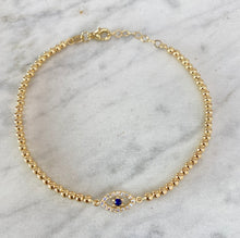 Load image into Gallery viewer, 14Kt Yellow Gold Eye and Ball Bracelet
