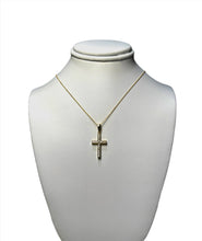 Load image into Gallery viewer, 14KT Cubic Zirconia Yellow Cross
