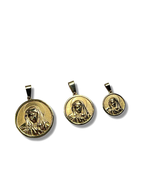 18KT Yellow Gold Virgin Mary Pins