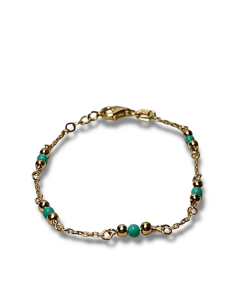 18KT Turquoise Baby Bracelet