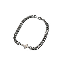 Load image into Gallery viewer, 14KT White Gold Toddler Bracelet with Cross
