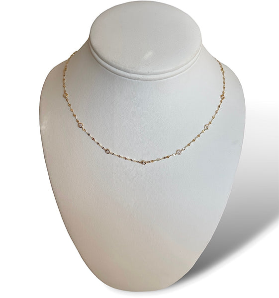 14KT Yellow Gold Diamond By-The-Yard Necklace