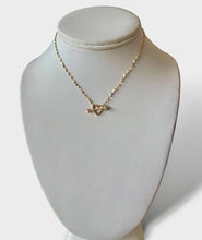 Load image into Gallery viewer, 14KT Yellow Gold Arrow Through Heart - Diamond Cut Chain
