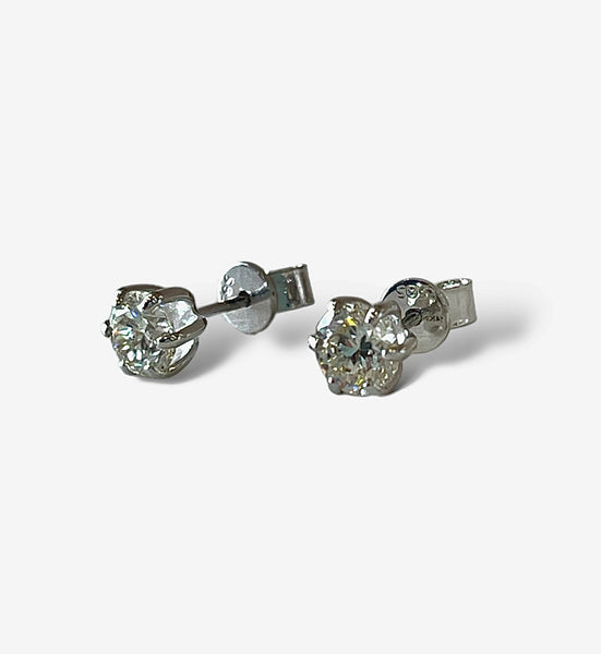 1.10CT Diamond Round Stud Earrings