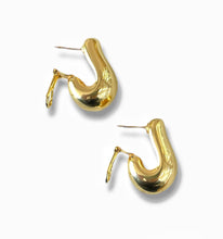 Load image into Gallery viewer, Gold Drop Hoop Earrings
