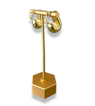 Load image into Gallery viewer, Gold Drop Hoop Earrings
