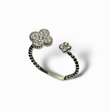 Load image into Gallery viewer, 14KT White Gold Flower Diamond Ring
