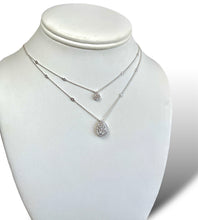 Load image into Gallery viewer, 14KT White Gold Diamond Cluster Necklace
